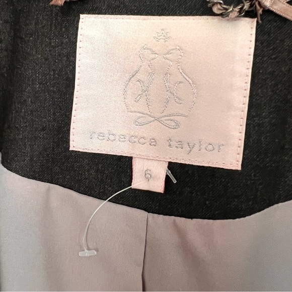 Rebecca Taylor Charcoal Laser Cut Jacket - Picture 9 of 10